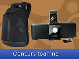 Concursuri online: Castiga un rucsac Belkin sau un dock audio Logitech Pure Fi Express Plus