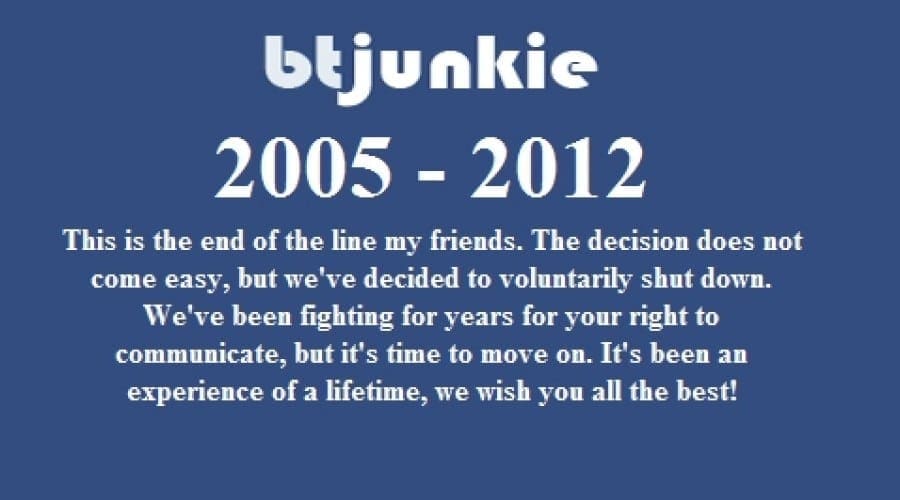 S-a închis celebrul tracker BTJunkie