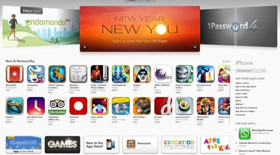 App Store depaseste 40 de miliarde de descarcari