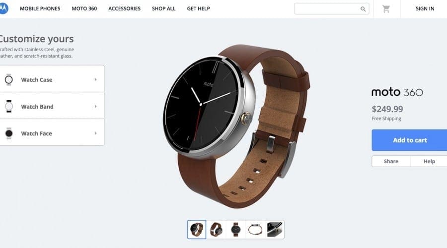 Motorola Moto 360 poate fi personalizat de cumpărător
