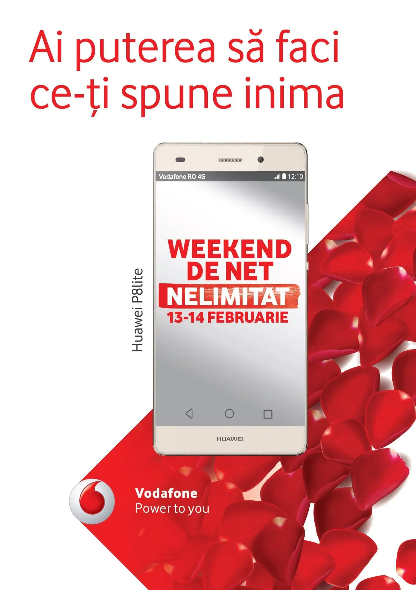 Vodafone oferă internet nelimitat gratuit, în weekend-ul 13 & 14 februarie, pentru toți utilizatorii de telefonie mobilă din România