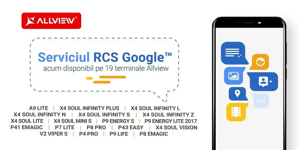 Allview introduce serviciul de mesagerie RCS Google pe 19 telefoane