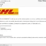Tentativă de phishing DHL