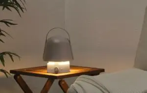 IKEA Vappeby este o lampă cu o boxă portabilă integrată, cu sunet la 360 de grade