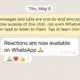 WhatsApp primeşte actualizarea mult aşteptată: emoji-uri ca reacţie la chat