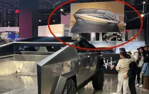 Tesla Cybertruck Mini cu două uşi apare într-un poster scăpat online