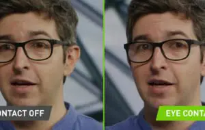 NVIDIA Broadcast va păstra contactul ocular între gamer şi cameră chiar când privirea se mută