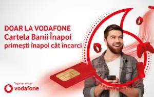 Vodafone anunță un nou produs, Cartela Banii Înapoi