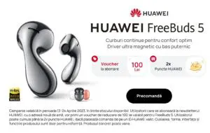 Huawei lansează căștile true-wireless cu ANC FreeBuds 5 în România: Specificații, preț și disponibilitate