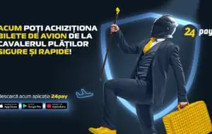 De acum poți cumpăra și bilete de avion cu aplicația 24pay