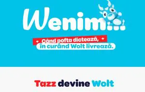 Tazz începe tranziția la Wolt! Clienții, încurajați să facă trecerea la noua aplicație