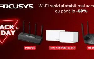 Mercusys de Black Friday 2025: reduceri de până la 50% la routere Wi-Fi 7 și noile camere smart de supraveghere
