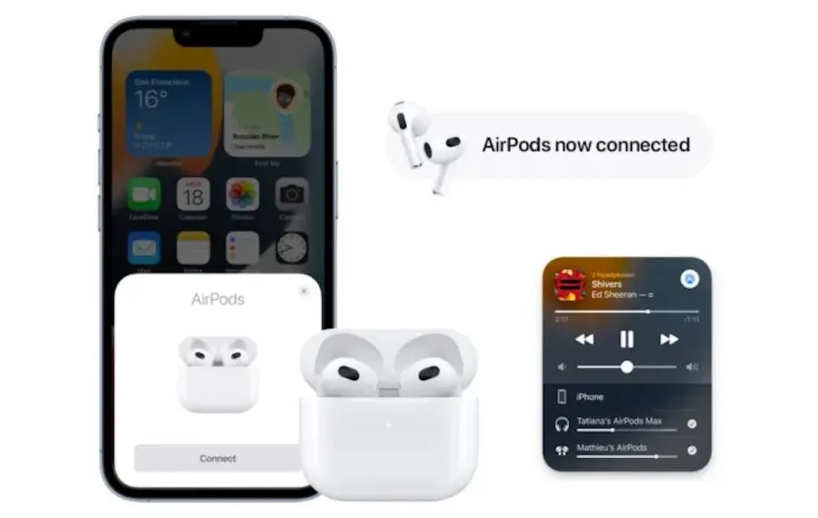 iOS Airpods connect
