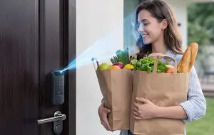 SwitchBot Lock Vision îți descuie ușa de la intrare prin recunoaștere facială 3D
