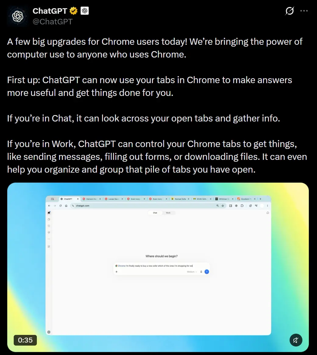 ChatGPT vine în Google Chrome