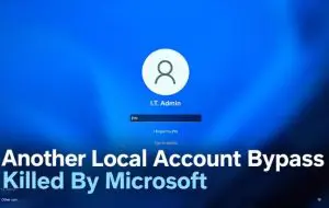Microsoft a închis încă o posibilitate de a folosi Windows 11 fără cont online