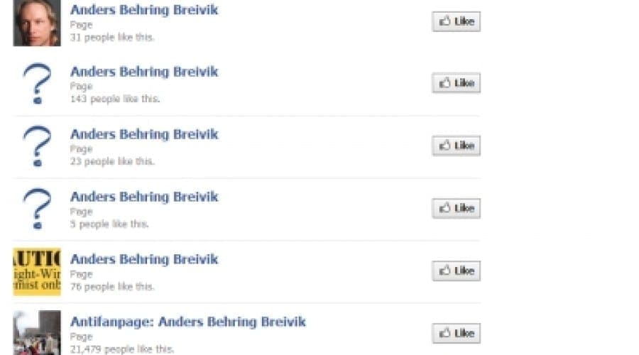 Anders Behring Breivik inflamează comuntatea Facebook