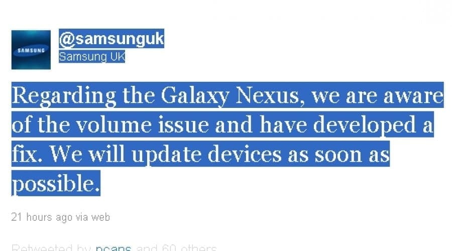 Samsung Galaxy Nexus: Samsung şi Google promit rezolvarea problemei de volum