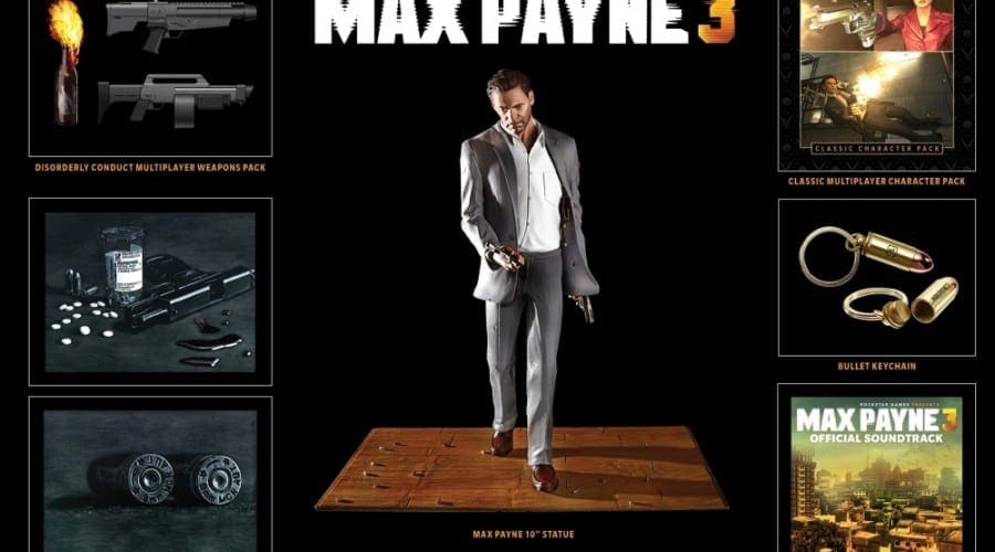 Max Payne 3 Special Edition: Statuetă Max, breloc şi multe alte bunătăţi
