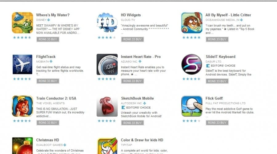 Android Market repetă selecţia de aplicaţii la preţ promoţional