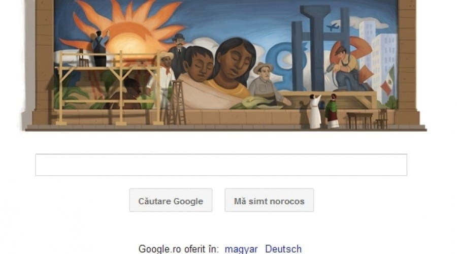 Diego Rivera, celebrul pictor mexican, sărbătorit astăzi de Google