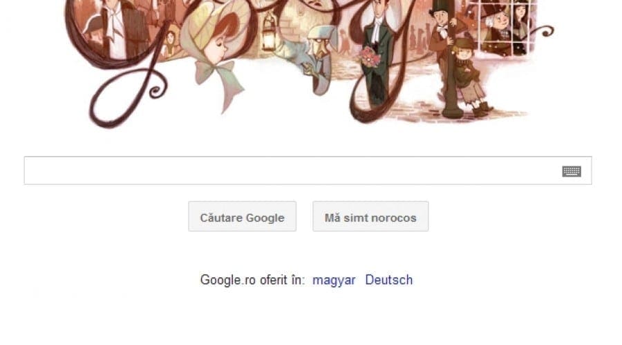 Google îl celebrează astăzi pe Charles Dickens