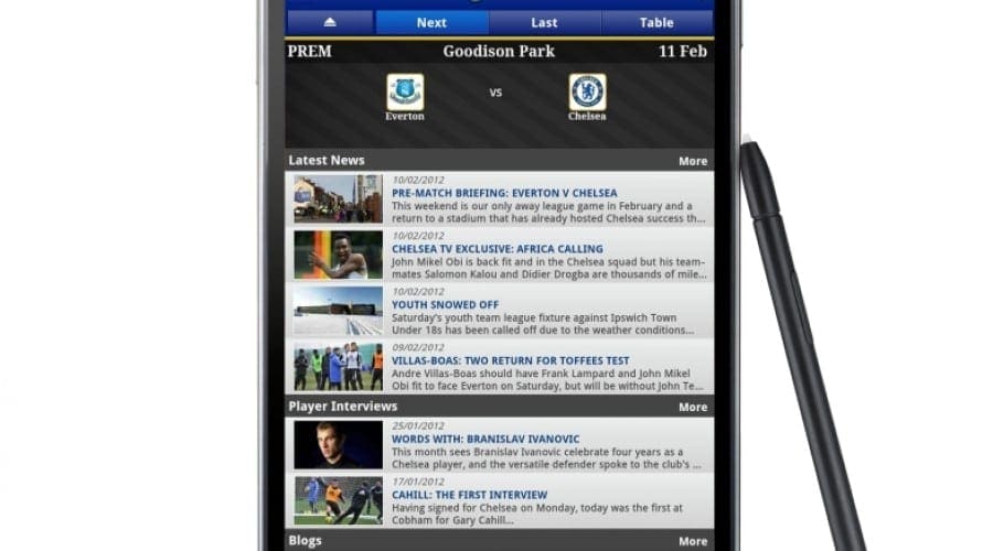 Samsung a lansat aplicaţia oficială Chelsea FC