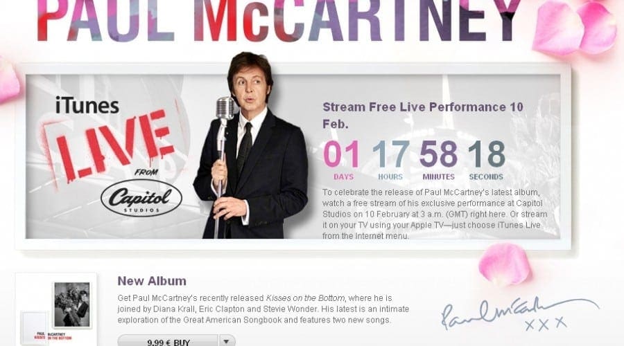 Apple oferă gratuit un concert Paul McCartney