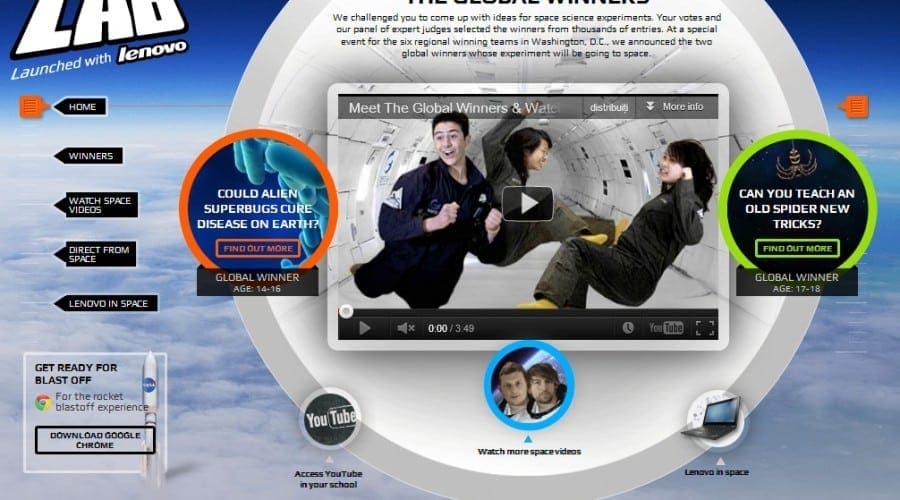 Youtube a anunţat câştigătorii competiţiei Space Lab