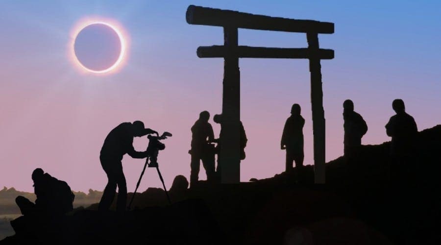 Eclipsa de soare transmisă live de pe muntele Fuji, cu ajutorul energiei solare