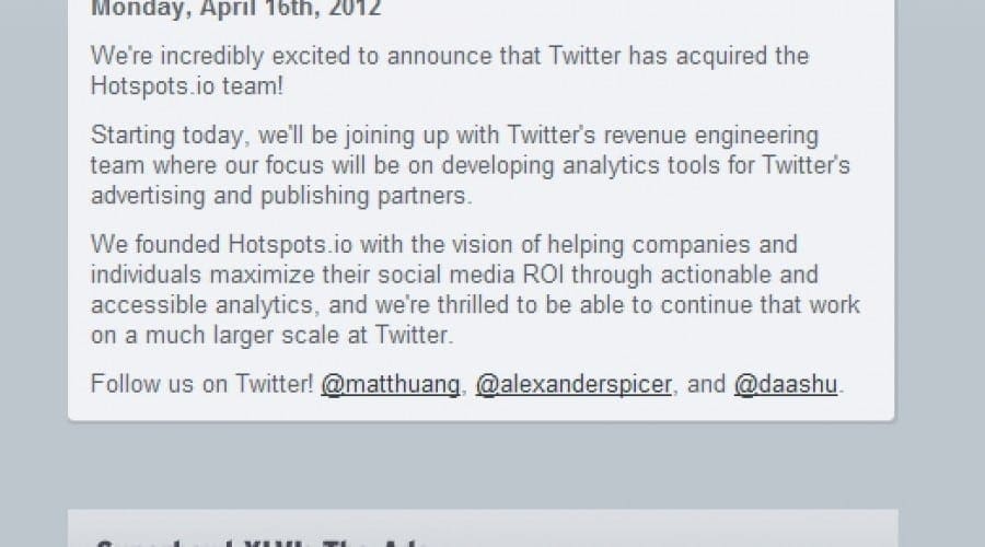 Twitter a achiziţionat site-ul de market research Hotspots.io