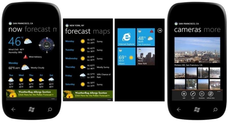 Vremea pe Windows Phone 7.5, cu WeatherBug 2.0