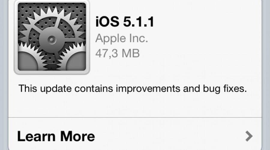 iOS 5.1.1 update: Soluţii pentru bug-uri ale camerei, conectivităţii şi a AirPlay