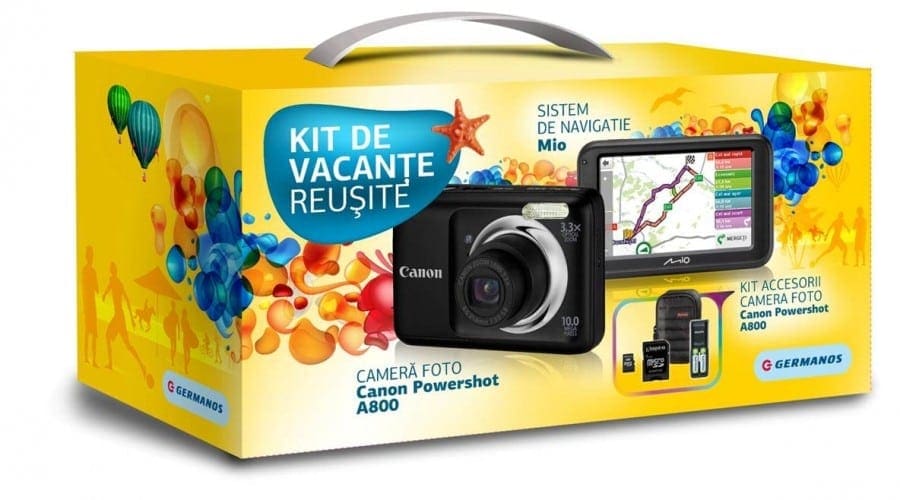 Canon Powershot A800 şi GPS MIO, într-un pachet de vacanţă de la Germanos