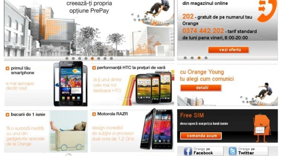 Orange.ro îşi schimbă look-ul, trece la un design mai intuitiv pentru client
