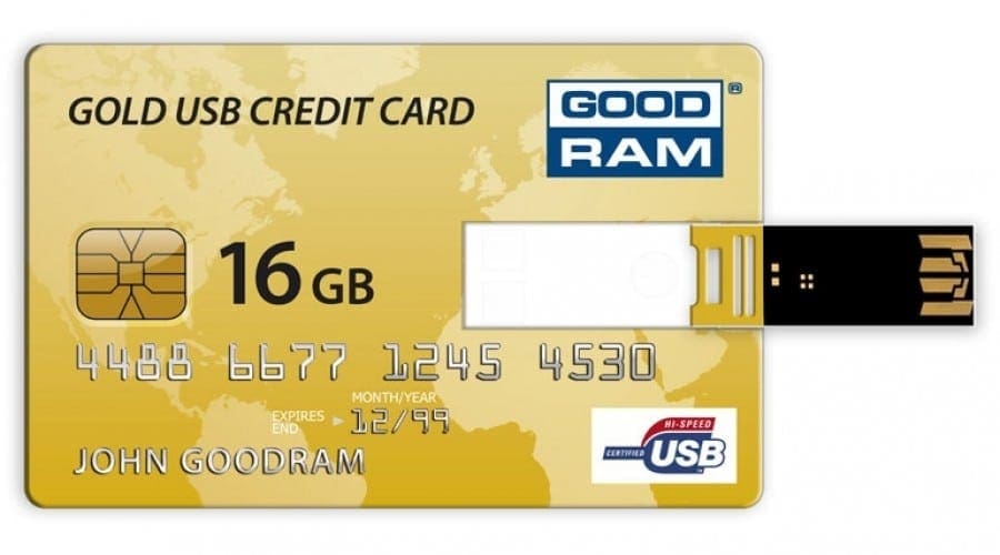 Goodram Gold USB Credit Card şi Piccolo: Stick-uri cu design aparte
