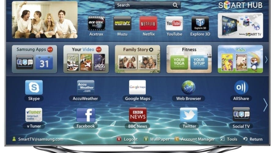Voyo.ro sosete pe Samsung Smart TV cu peste 500 filme, seriale si emisiuni