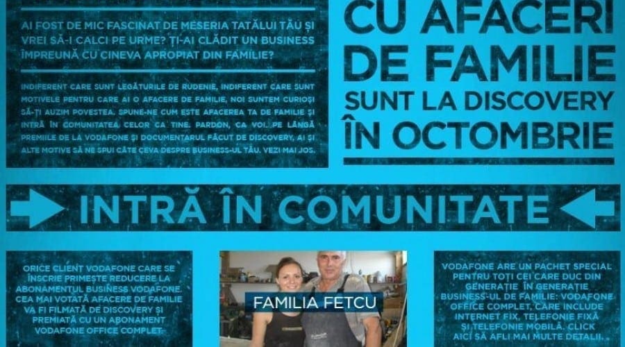 Vodafone şi Discovery Channel premiază afacerile de familie