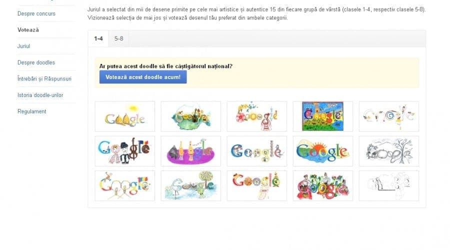 Doodle 4 Google: Tu alegi câştigătorul