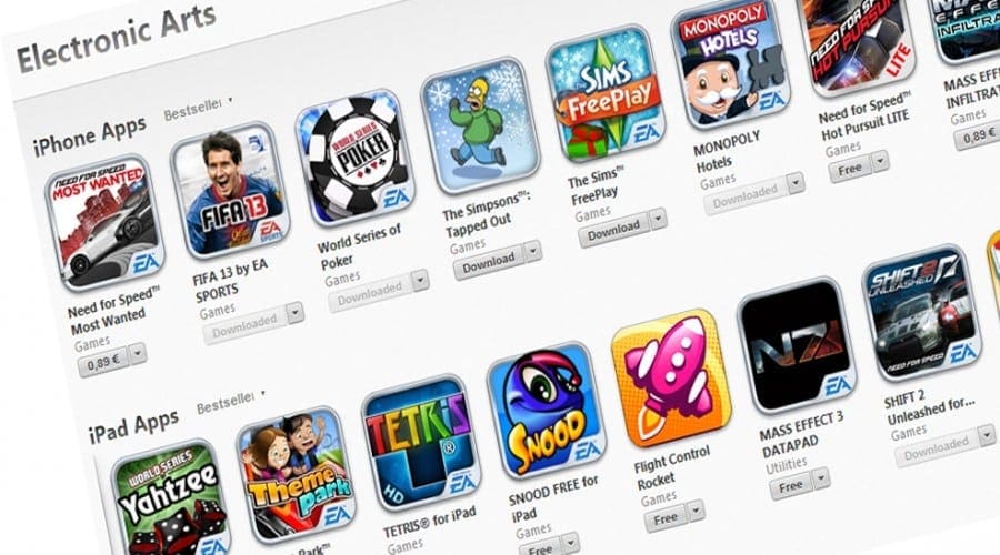 90% reducere pentru jocurile EA Games pentru iPhone si iPad in perioada Craciunului