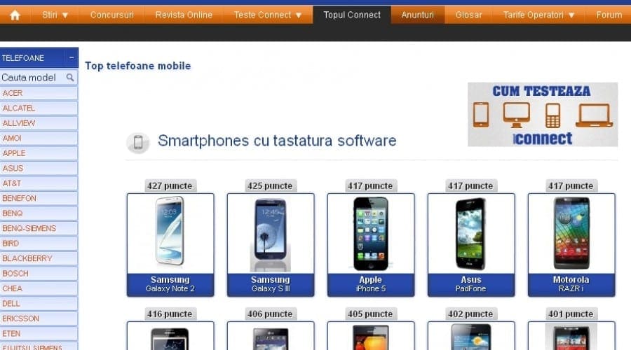Top connect: Intră în joc iPhone 5, Padfone şi HTC One X