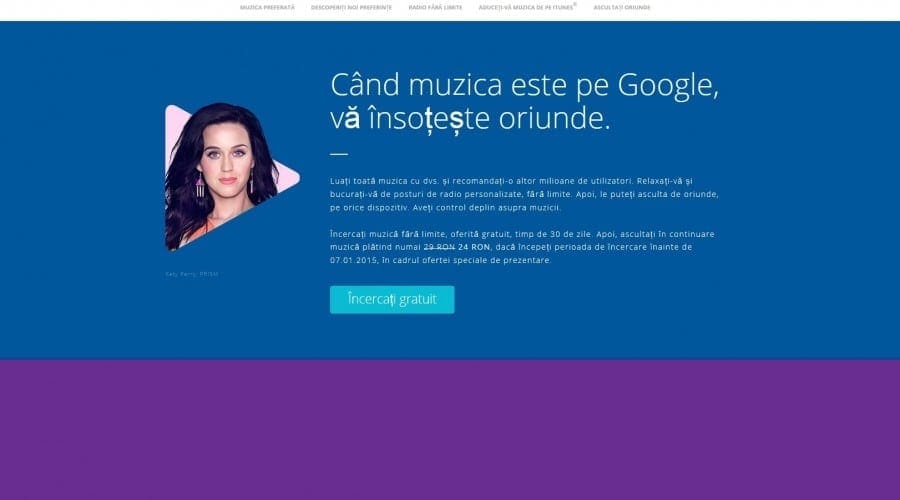 Google Play Music disponibil și în România