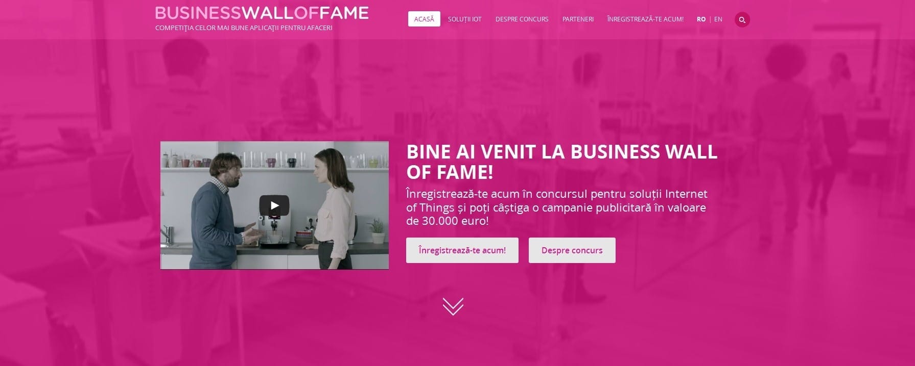 Premiu de 30.000 euro pentru soluții Internet of Things înscrise în competiția internațională „Business Wall of Fame”