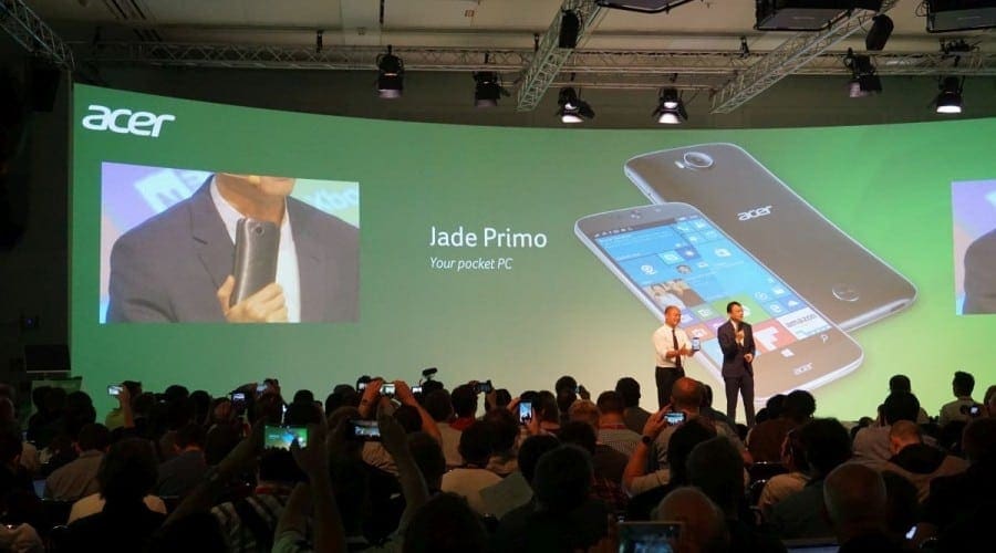 IFA 2015: Acer a anunțat Jade Primo, primul telefon cu Windows 10 care se transformă în PC