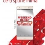 Vodafone oferă internet nelimitat gratuit, în weekend-ul 13 & 14 februarie, pentru toți utilizatorii de telefonie mobilă din România