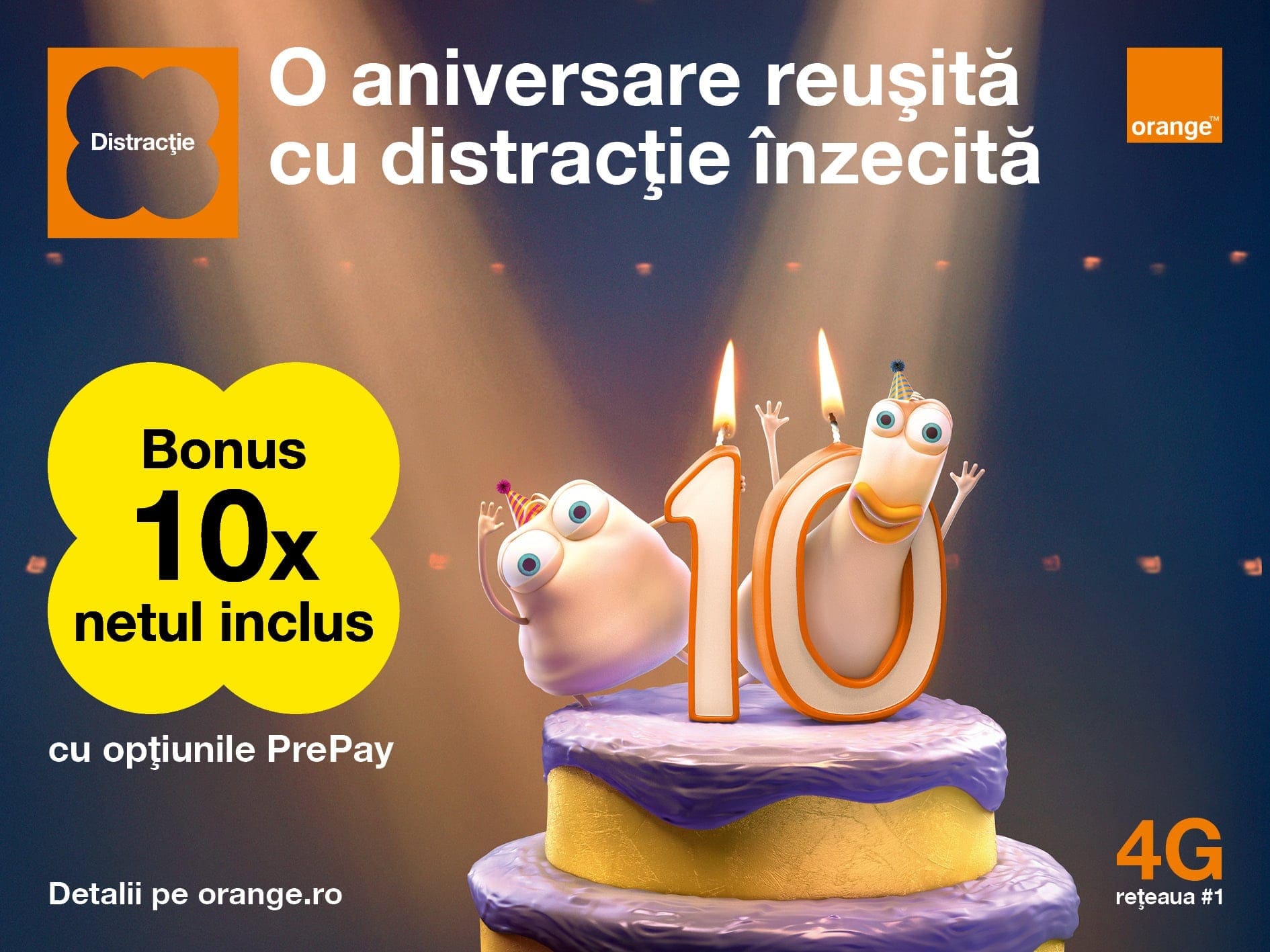 Orange PrePay sărbătorește 10 ani, iar Millidge și Doig vă propun o ofertă aniversară