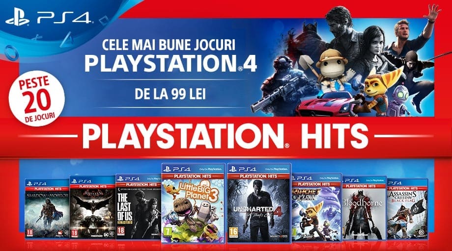 PlayStation lansează PlayStation Hits, cu cele mai bune jocuri pentru PS4