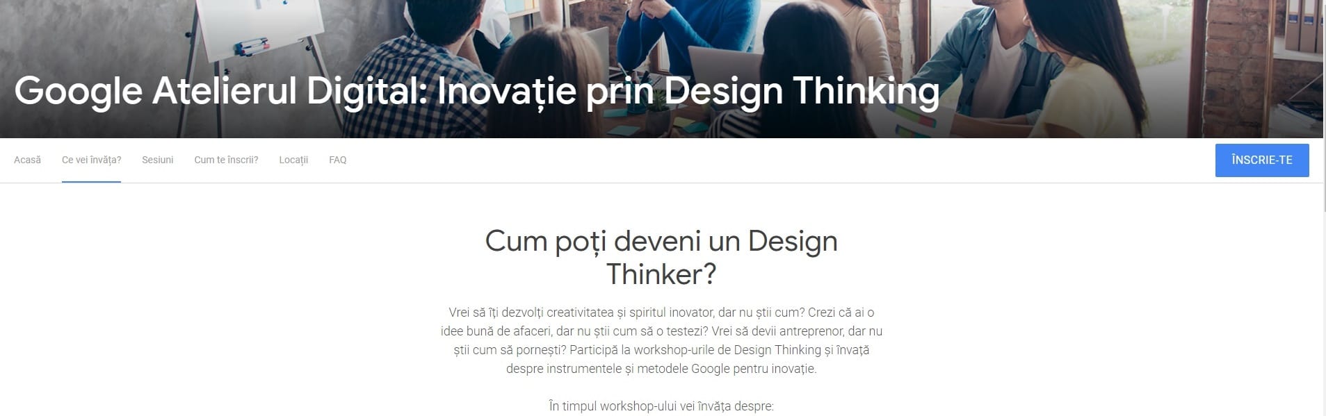 Google lansează cursuri gratuite de Design Thinking