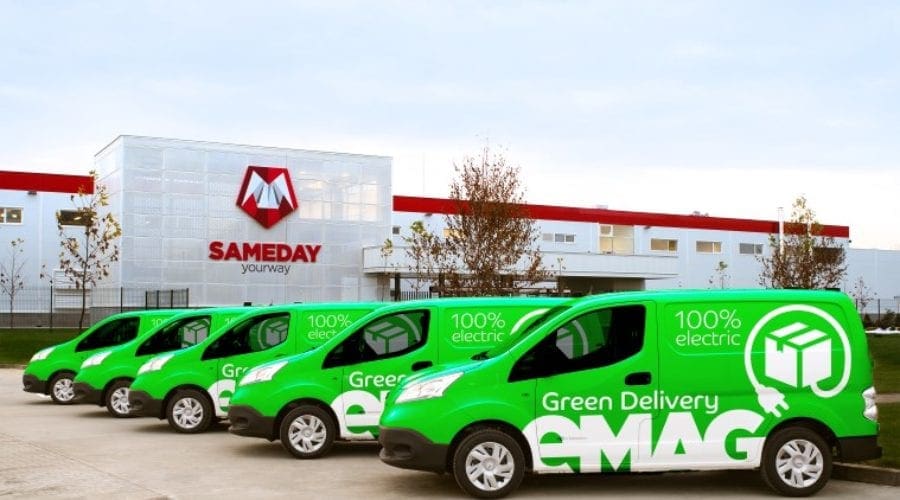 eMAG lansează livrarea cu automobile 100% electrice, serviciul Green Delivery va fi disponibil în București și Ilfov