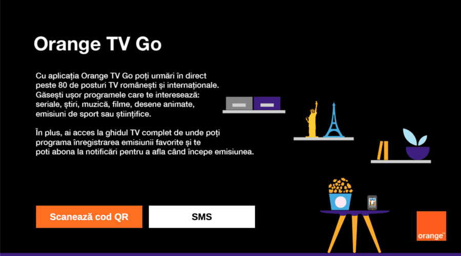 Aplicația Orange TV Go ajunge și pe Smart TV